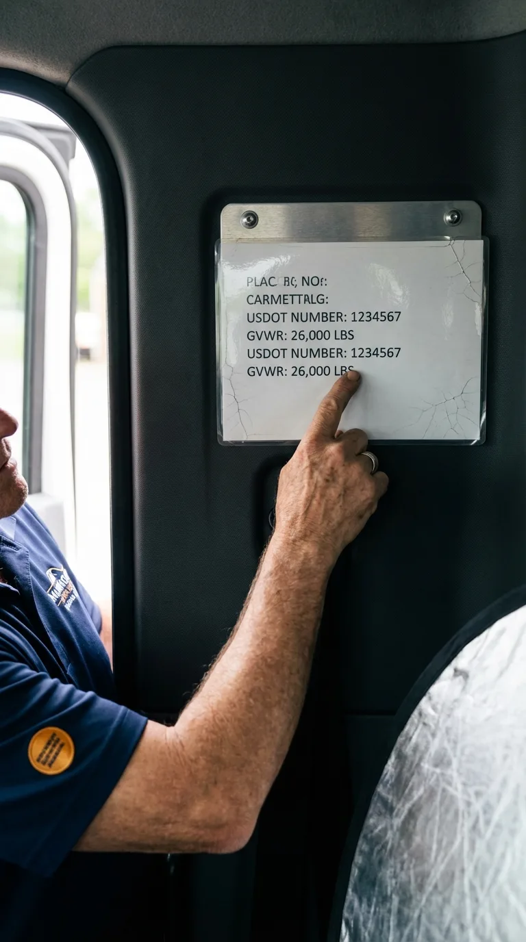 USDOT licensing placard verification in New Market